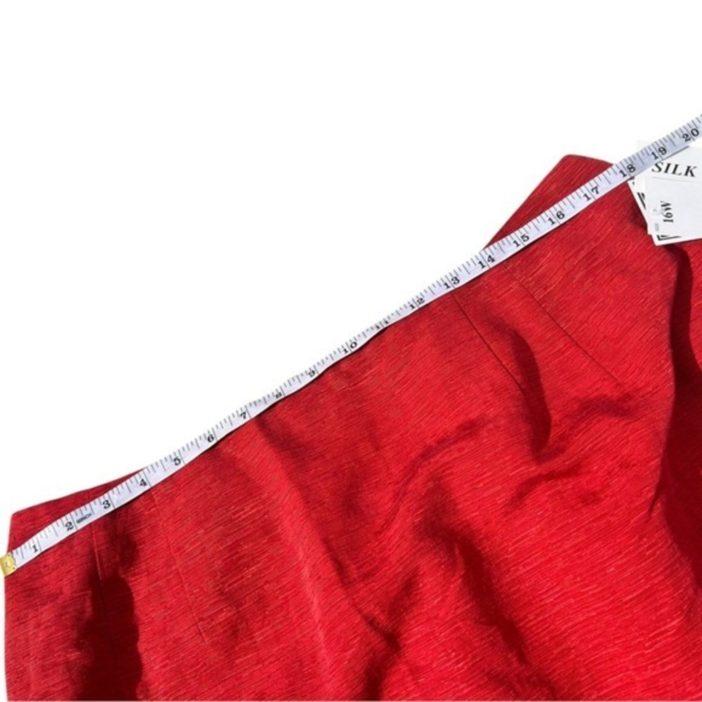 TRAVIS AYERS DK Primrose Silk Linen Blend Pleated A-Line Skirt‎ Size 16W NWT - Picture 5 of 6